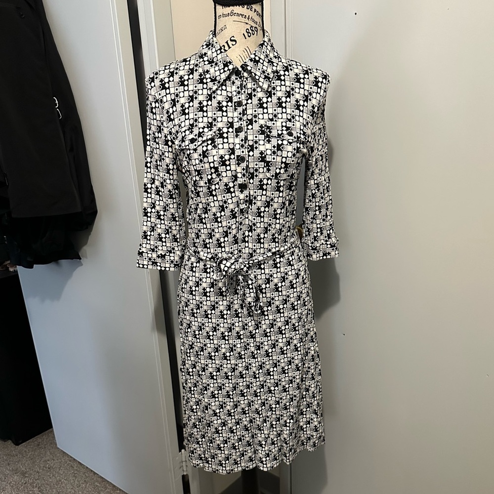 H&M Madonna Geometric Print Dress size 10